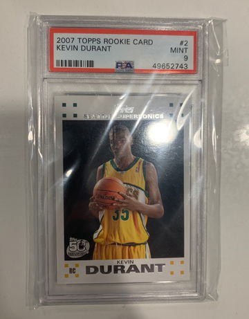 2007 Kevin Durant Topps Rookie Card PSA 9