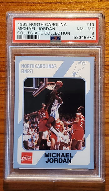 1989 north carolina Michael Jordan #13  psa 8 collegiate collection coca cola bulls 