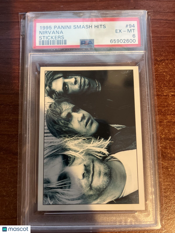 1995 Panini Smash Hits Kurt Cobain Sticker #94 PSA 6