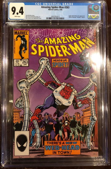 The Amazing Spider-Man #263 CGC 9.4 Spider-Kid & Black Cat app, Birth of Norman "Normie" Osborn