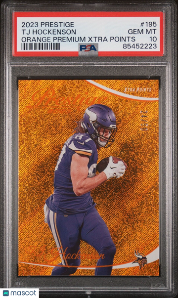 2023 Prestige T.J. Hockenson #195 Premium Orange Premium Xtra Points PSA 10