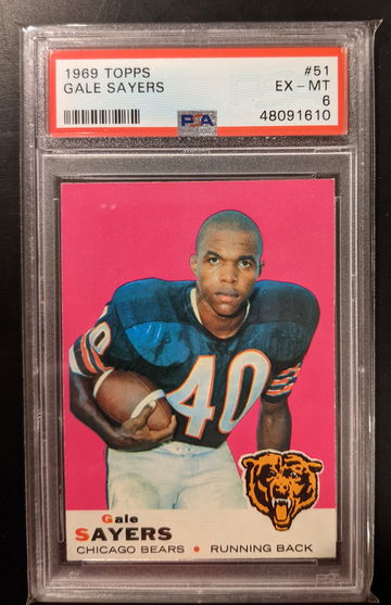 1969 Topps Gale Sayers PSA 6 Centered
