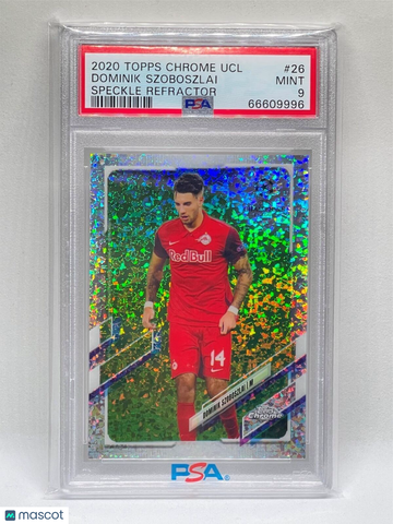 2020 Topps Chrome UEFA Champions League Dominik Szoboszlai #26 Speckle Refractor PSA 9