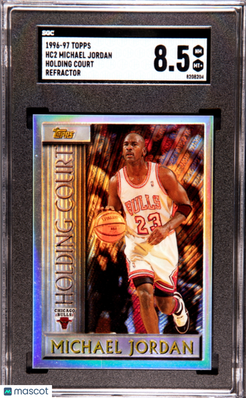 1996 Topps Michael Jordan #HC2 Holding Court Refractor SGC 8.5