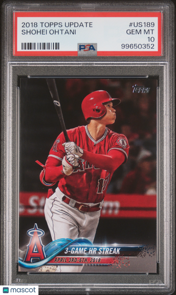 2018 Topps Update Shohei Ohtani #US189 PSA 10
