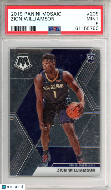 2019 Panini Mosaic Zion Williamson #209 Rookie PSA 9