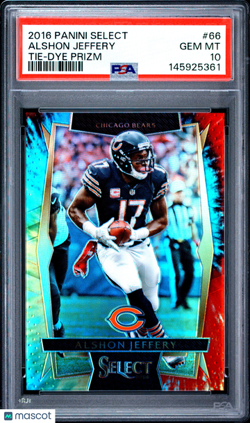 2016 Panini Select Alshon Jeffery #66 Tie Dye Prizm PSA 10