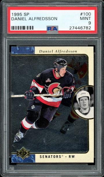 1995 SP #100  Daniel Alfredsson  RC  HOF  PSA 9