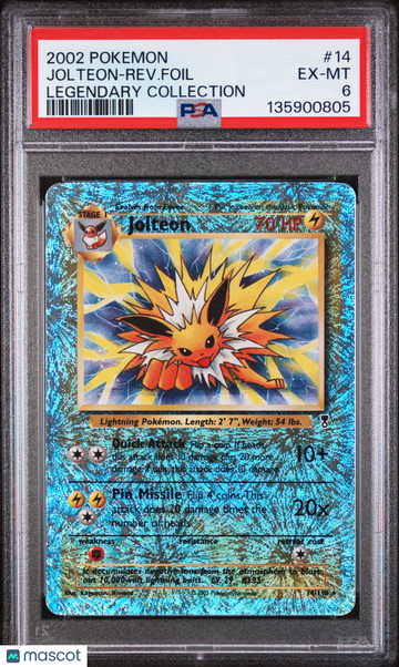 2002 Pokemon Legendary Collection Jolteon-Rev. Foil Legendary Collection PSA 6 #14