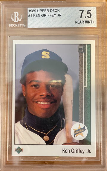 Ken Griffey Jr. 1989 Upper Deck #1 - Rookie RC - EARLY BGS #, Below 100K.  BGS 7.5