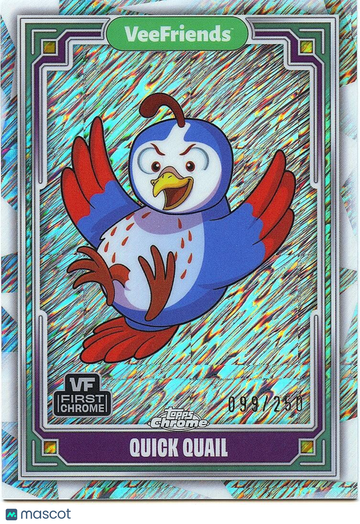 2025 Topps Chrome Veefriends Quick Quail Silver Shimmer 099/250 - VF-99