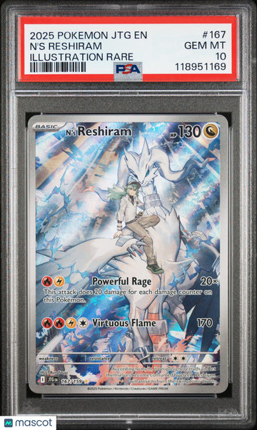 2025 Pokemon JTG EN-Journey Together N'S Reshiram Illustration Rare PSA 10 #167