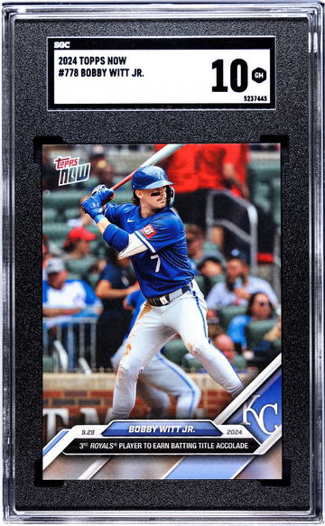 2024 TOPPS BOBBY WITT JR. NOW #778 limited /2656 SGC 10
