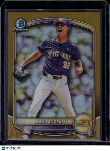 2025 Topps Bowman Chrome University Kade Anderson #BDC-3 Gold Refractor