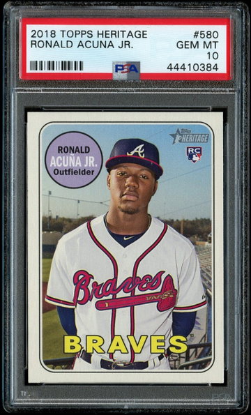 Ronald Acuna Jr. 2018 Topps Heritage High PSA 10 Gem Mint