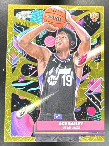 2026 Topps Cosmic Chrome 171 Ace Bailey /50 Gold Rookie