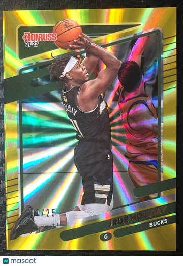 Jrue Holiday 2021 Donruss Yellow Parallel Serial #07/25 Milwaukee Bucks