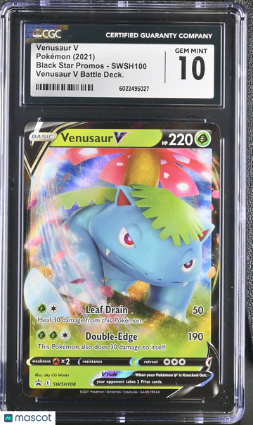 2021 Pokémon Black Star Promos Venusaur V Venusaur V Battle Deck CGC 10 #SWSH100