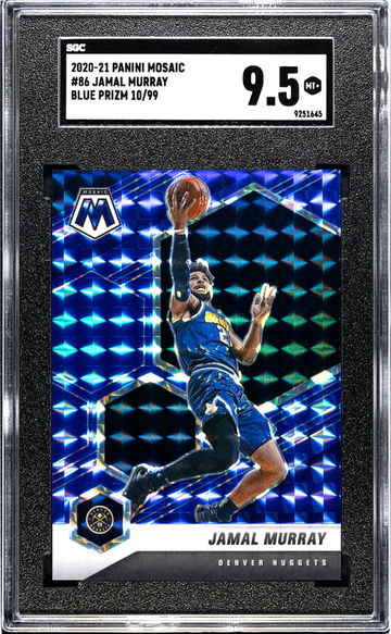 2020-21 Panini Mosaic #86 Jamal Murray Blue Prizm /99 SGC 9.5