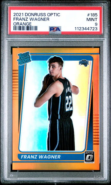 2021 Panini Donruss Optic Orange Franz Wagner #185 RC /199 PSA 9