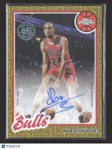 2025 Topps Chrome Noa Essengue #80CR2-NE Gold Wave Refractor /50 RC