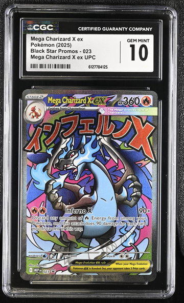 2025 Black Star Promos #023 Mega Charizard X ex Mega Charizard X ex UPC CGC 10