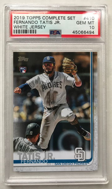2019 Topps Complete Set Fernando Tatis Jr. PSA 10 Rookie RC