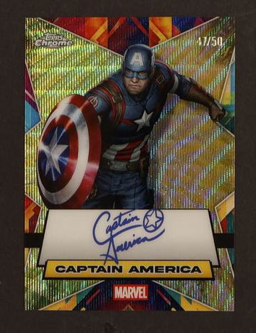 2025 Topps Marvel Chrome Facsimile Auto Captain America #FA-CA /50