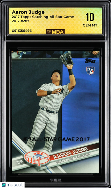 2017 Topps Aaron Judge #287 Catching-All-Star Game 2017 MBA 10