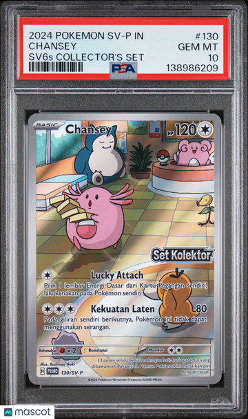 2024 Pokemon Indonesian SV-P Promo Chansey #130 PSA 10