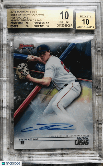 2018 Bowman's Best Best Of '18 Autographs Refractors Triston Casas #B18TC Pristine BGS 10 Auto 10