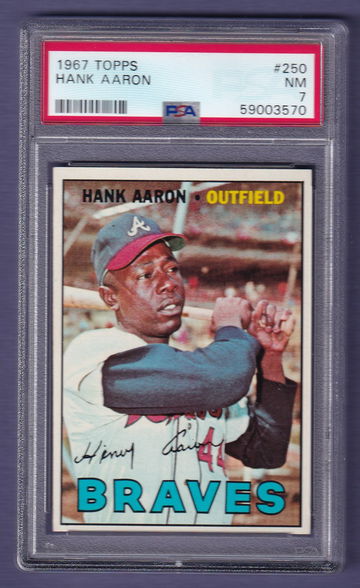 1967 Topps #250 Hank Aaron PSA 7