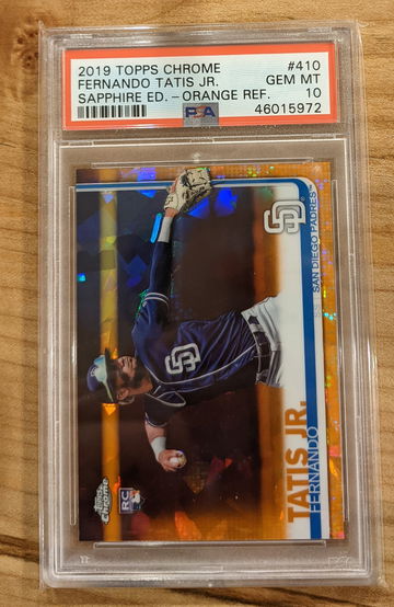 2019 Topps Sapphire Fernando Tatis Jr. ORANGE /25 Refractor PSA 10 GEM MINT