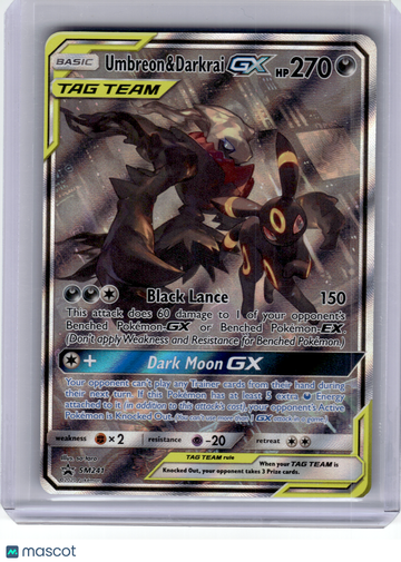 2020 Pokemon—Umbreon & Darkrai GX #SM241 Sun & Moon Promos—Black Star Promo Holo [Lightly Played]