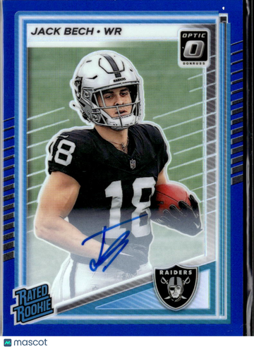 Jack Bech 2025 Panini Donruss Optic Auto Blue /149 Las Vegas Raiders