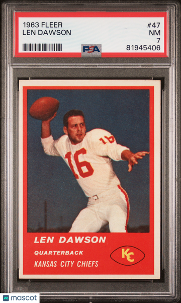 1963 Fleer Len Dawson #47 PSA 7