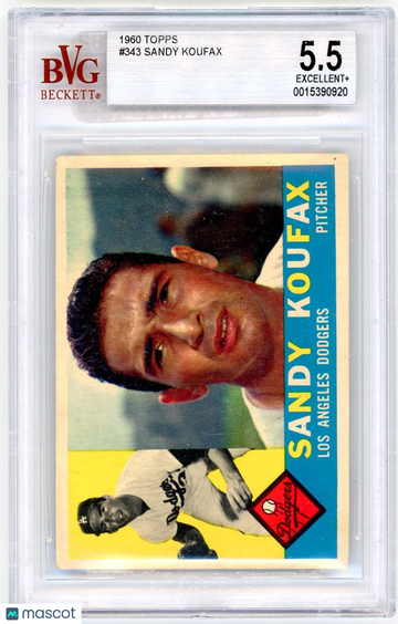 1960 Topps Sandy Koufax #343 BVG 5.5