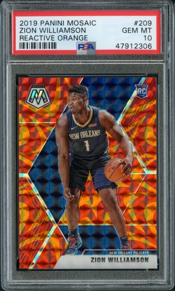 2019 MOSAIC ORANGE ZION WILLIAMSON PSA 10
