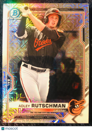 2021 Bowman Chrome ADLEY RUTSCHMAN Mega Box Mojo Refractor BCP-121 Orioles
