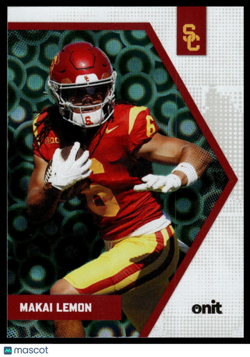 2025 ONIT Athlete USC Trojans Makai Lemon #P-1 Teal Dot Parallel