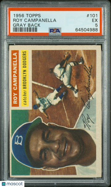 1956 Topps Roy Campanella #101 Gray Back PSA 5