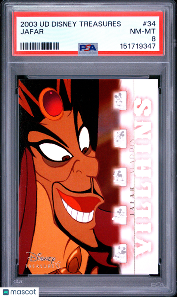 2003 Upper Deck Disney Treasures Jafar #34 PSA 8