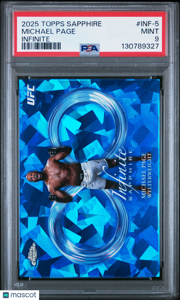 2025 Topps Chrome Sapphire UFC Infinite Sapphire Michael Page #INF-5 PSA 9