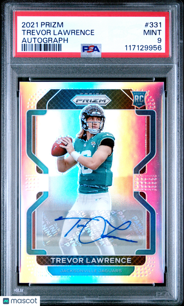 2021 Panini Prizm Trevor Lawrence #331 Autograph Short Print Rookie Low Pop PSA 9 Panini Authentic