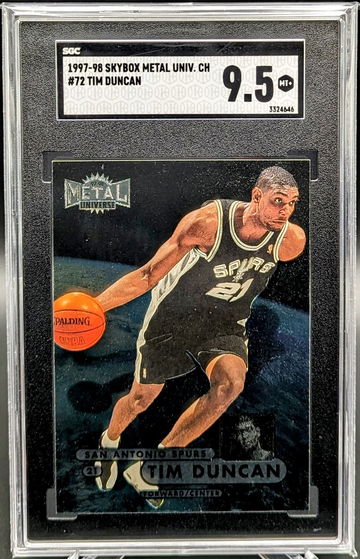 1997-98 Skybox Metal Universe Championship #72 Tim Duncan SGC 9.5 Mint+