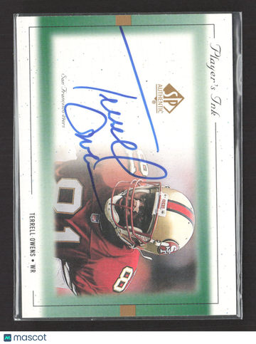 1999 Upper Deck SP Authentic Player's Ink Terrell Owens #TO-A