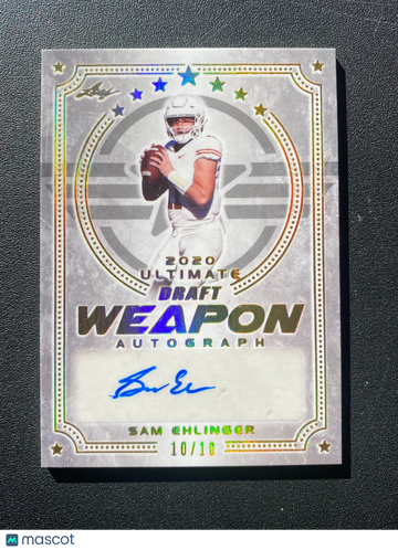 2021 Leaf Sam Ehlinger Gold Rookie