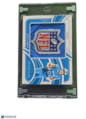2024 Panini Immaculate Collection Sam LaPorta #IL-SLA Shields NFL Shield Patch