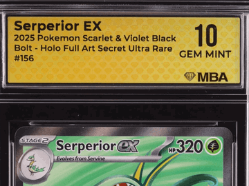 2025 Pokemon Scarlet & Violet Black Bolt Serperior Holo MBA 10 #156