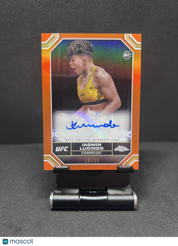 2024 CHROME UFC IASMIN LUCINDO TRUE ORANGE REFRACTOR AUTO /25 RC